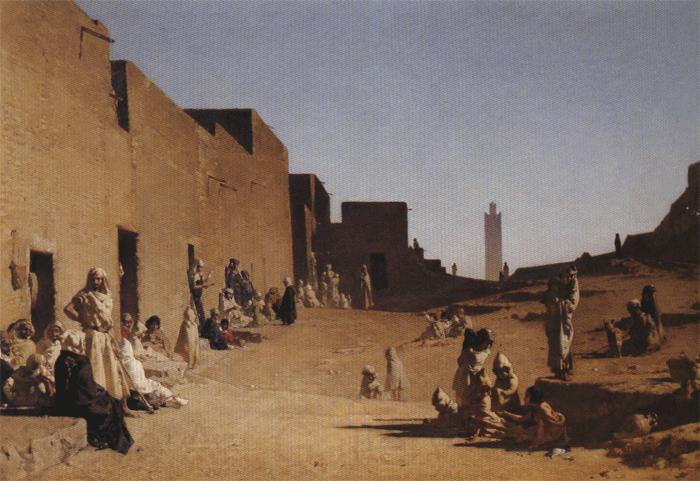 Gustave Guillaumet Laghouat, Algerian Sahara. Spain oil painting art